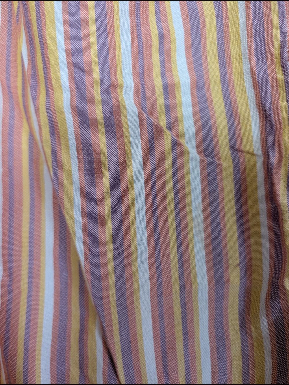 Madewell Striped Button-Front Shirt in Mauve, Mustard & Cream - Picture 2 of 3